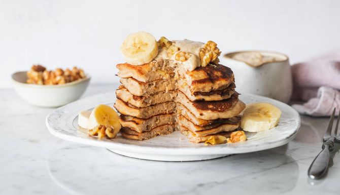 Banana Walnut Pancakes Recipe